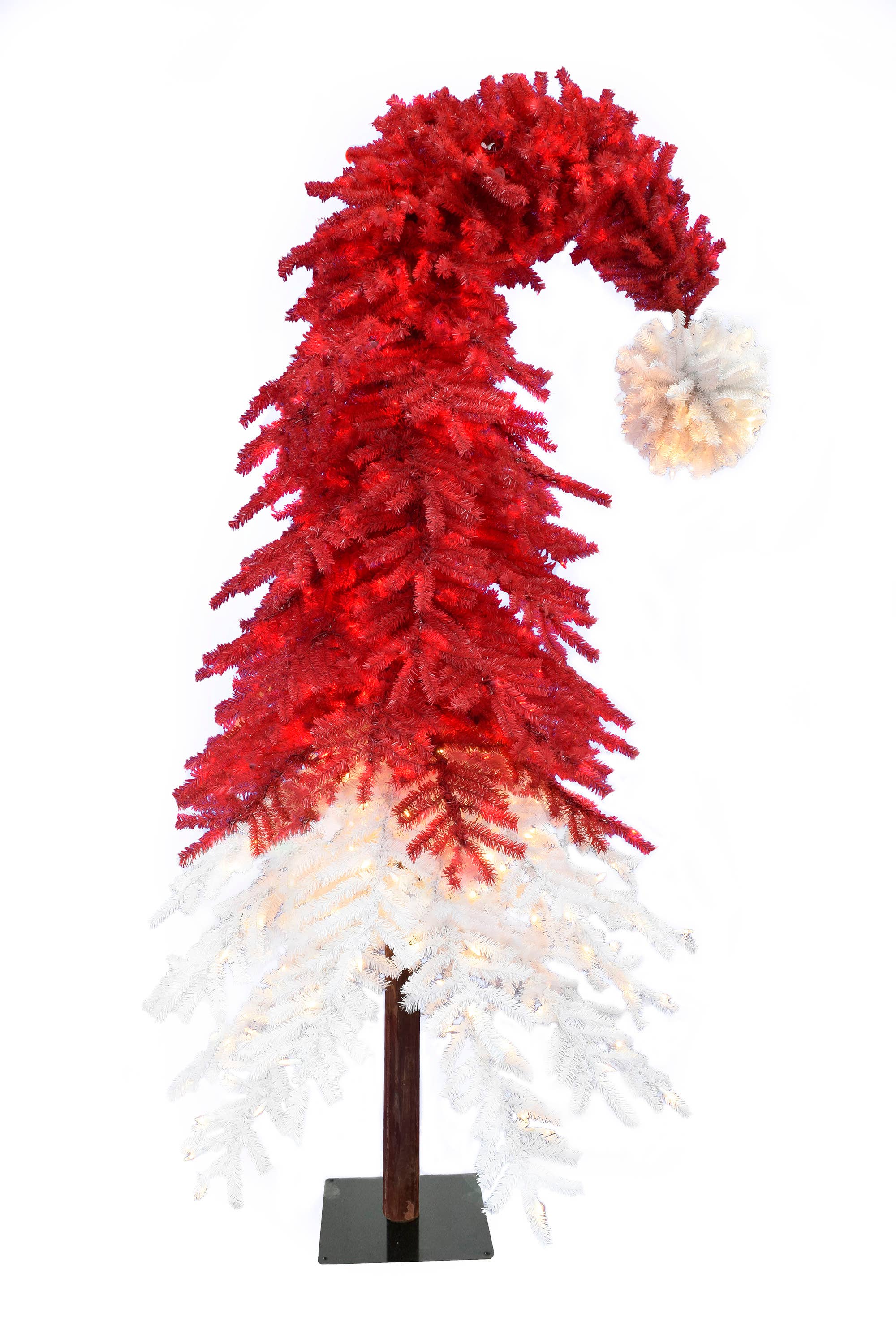 Perfect Holiday - Vente Sapin de Noël artificiel - Sapin de Noël flexible bicolore rouge et blanc de 2,1 m et 2,7 m8