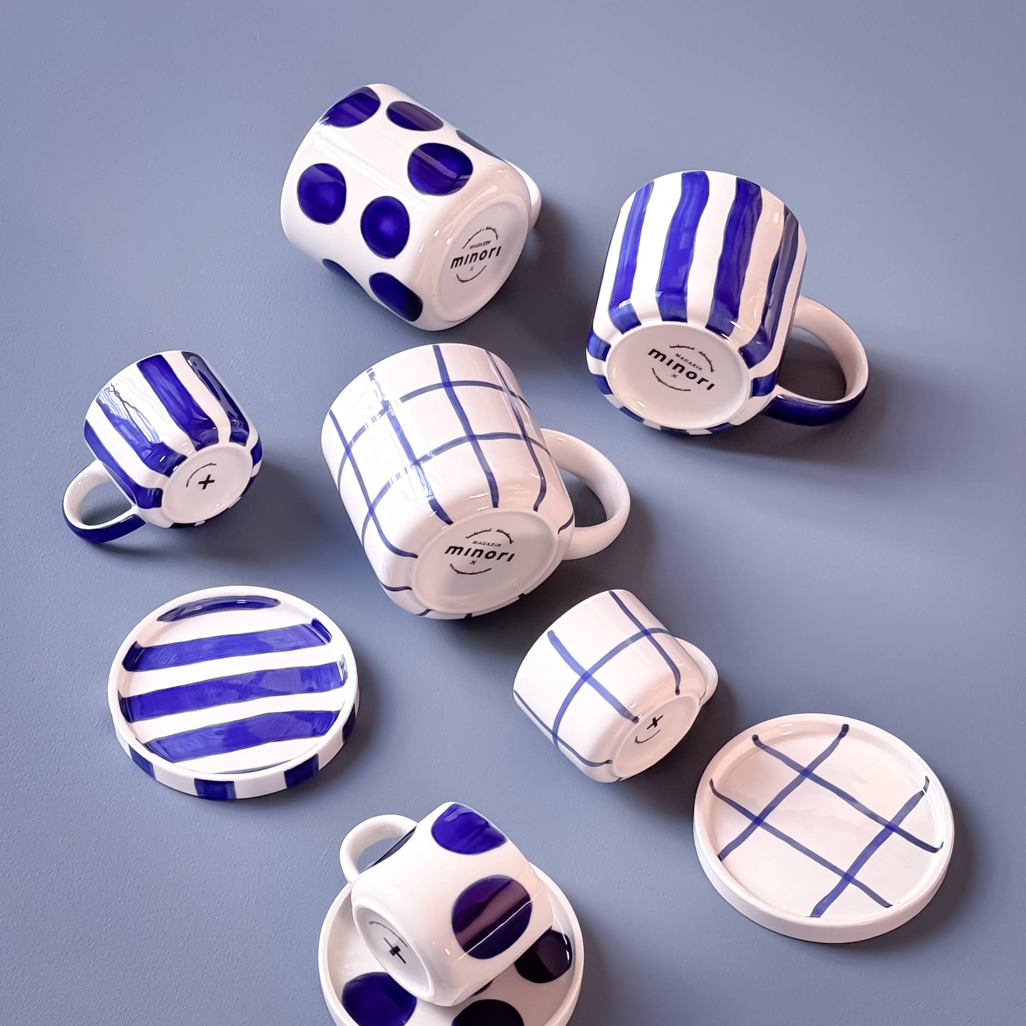 Magazin Minori - Wholesale Coffee Mug - Beaker Stripes - sea blue6