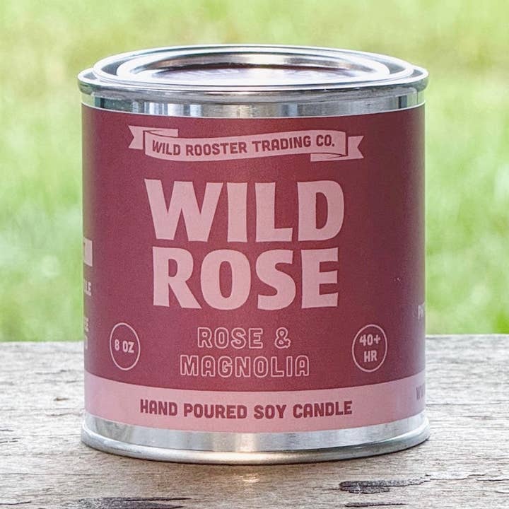 Wild Rose | Rose & Magnolia | Geparfumeerde sojawaskaars voor wholesale door Wild Rooster Trading Co.