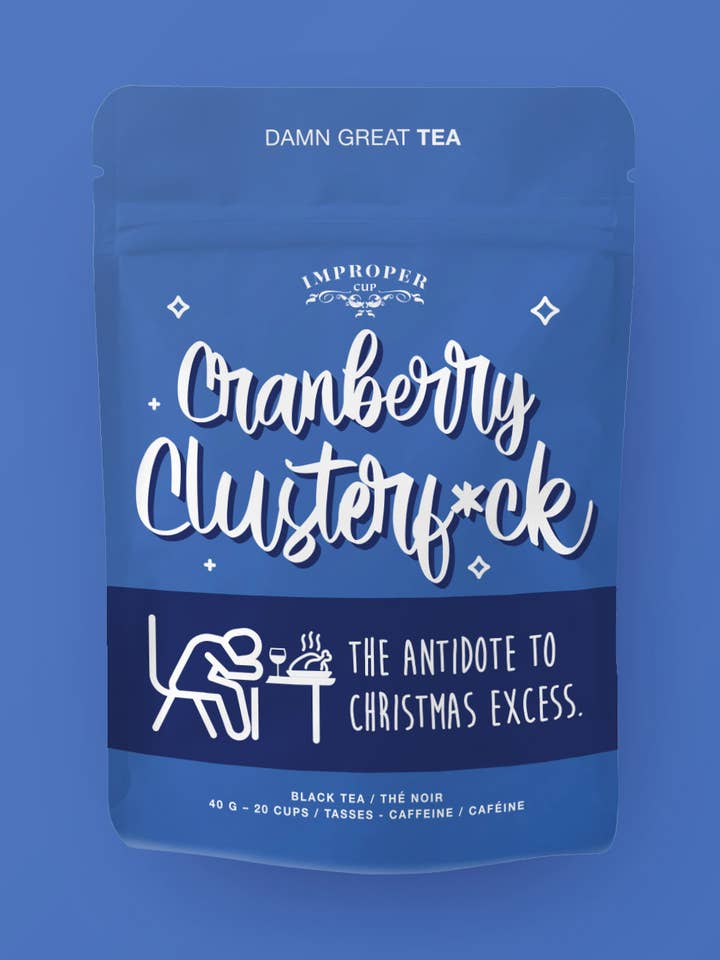 Cranberry Clusterf*ck Black tea for wholesale by Improper Co. (No duties | Ships from CAN/USA)