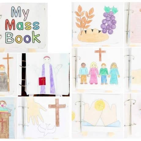 DIGITAL COPY: Printable Mass Quiet Book for wholesale by Catholic Sprouts LLC