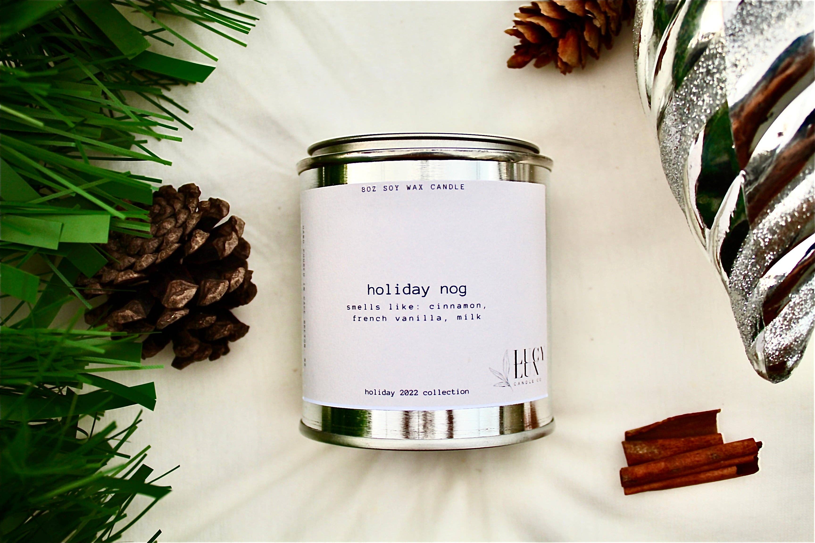 Lucy Lux Candle Company – Velas de viagem por atacado – feriado nog vela 8oz0