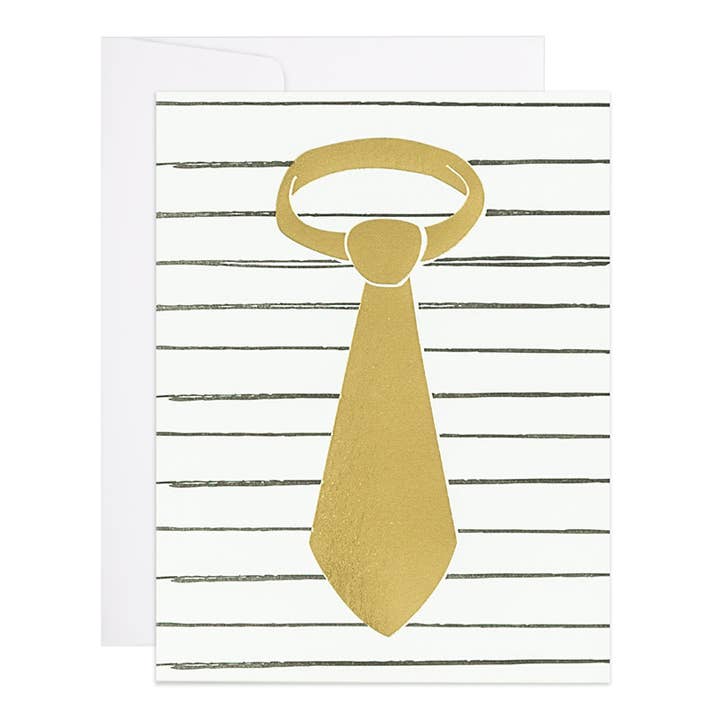 Gold Neck Tie - Everyday Greeting Card for wholesale by 9th Letter Press