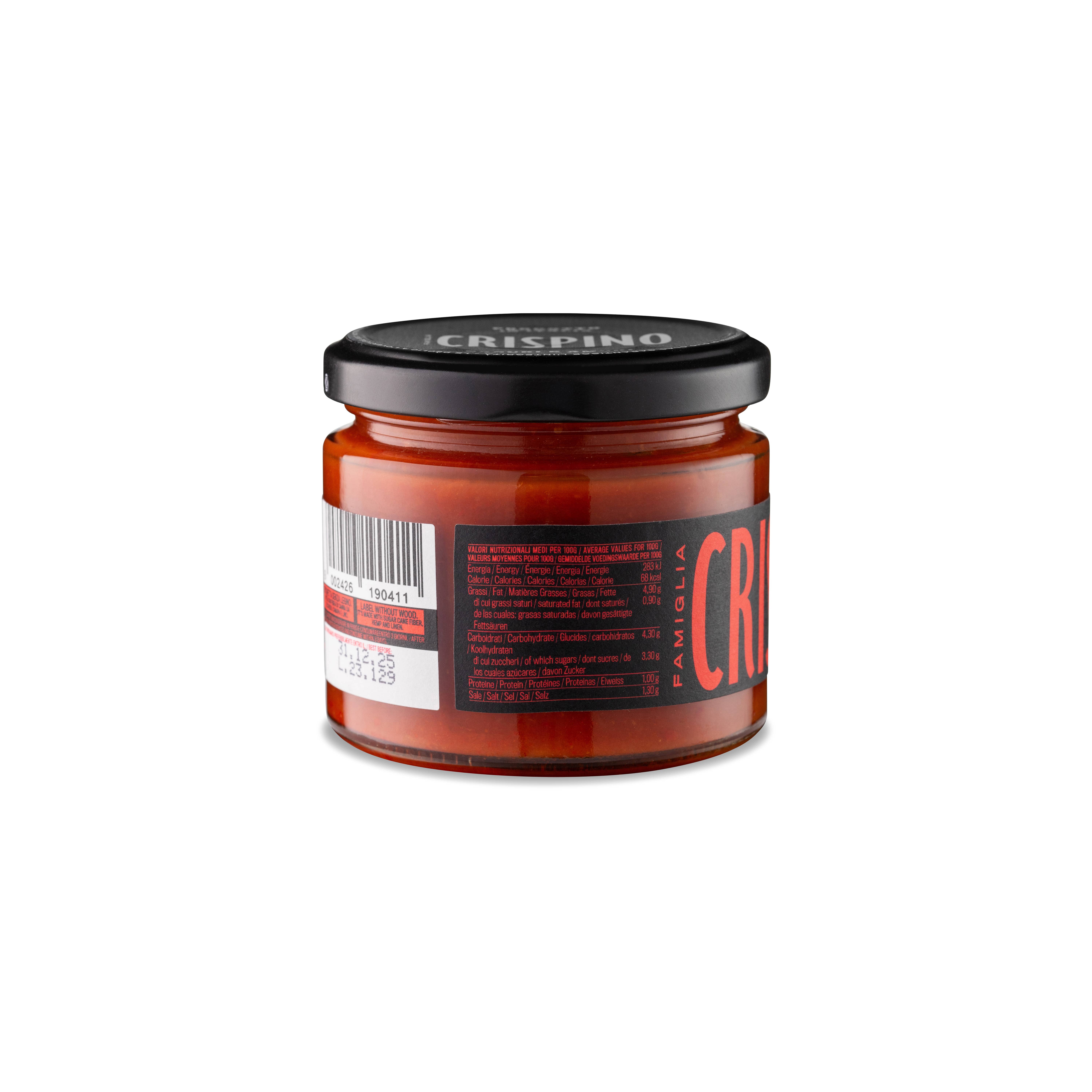 Famiglia Crispino - Wholesale Pasta Sauce - SPILINGA NDUJA SAUCE - 200g - NO ADDED SUGAR - SALAMI2