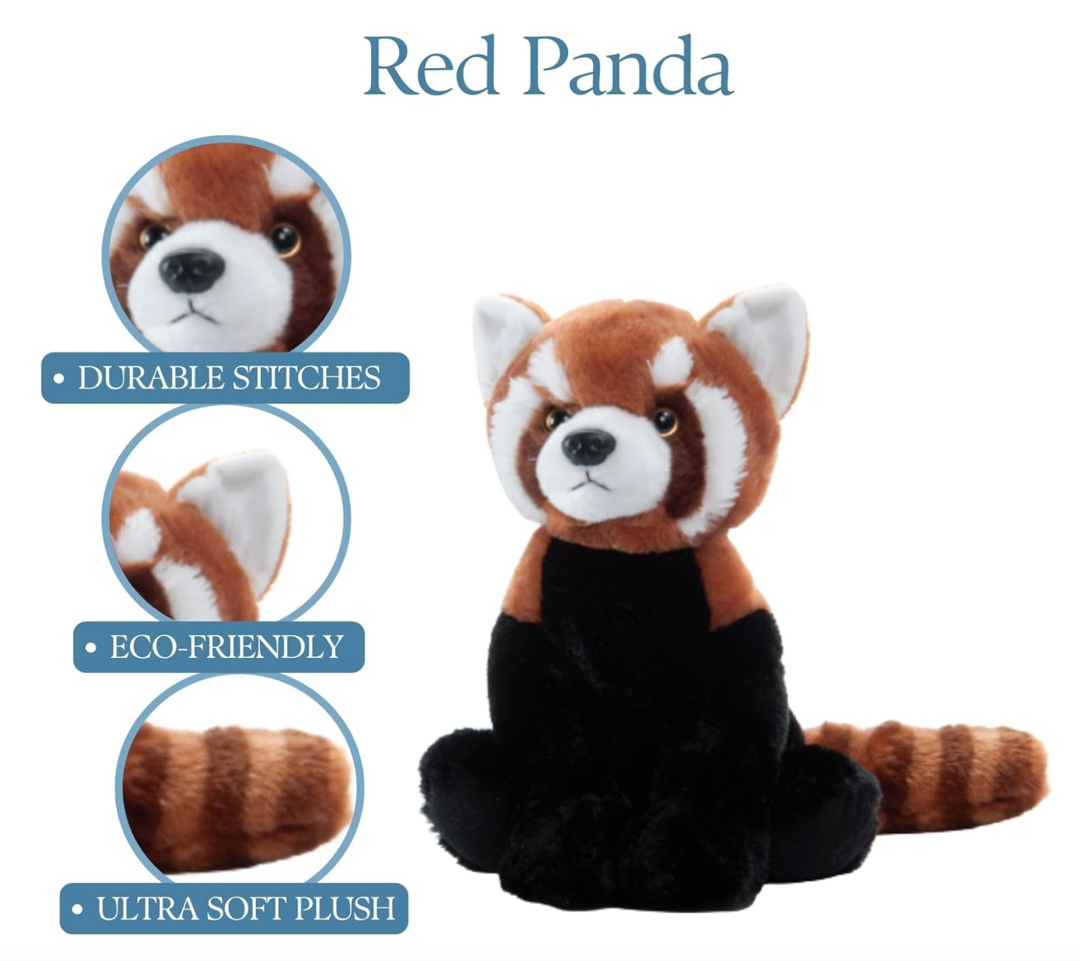 The Petting Zoo - Vendita all'ingrosso Peluche - Bambini e neonati - Peluche Panda Rosso Wild Onez da 12" (26 cm)4