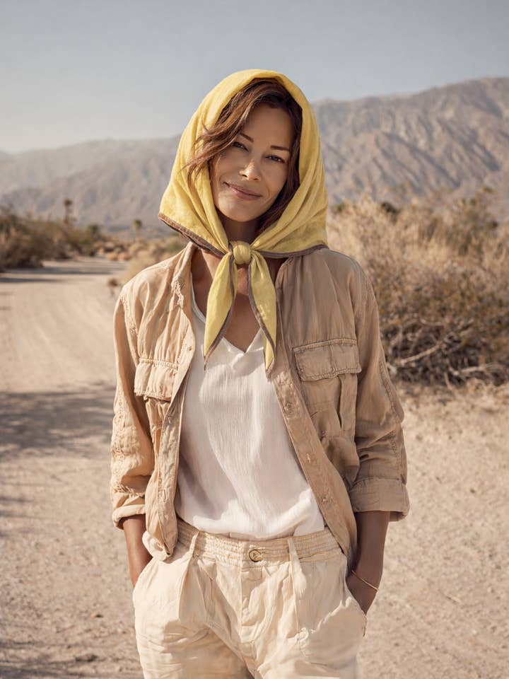 Capri Lemon Headscarf for wholesale by Late Sunday Afternoon
