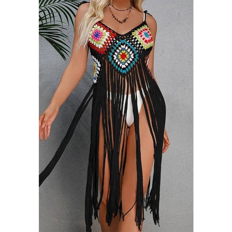 Paperdoll – Engroshandel Strandbadekåbe – Dame – HÆKLET BIKINI Boho Cover Up 5