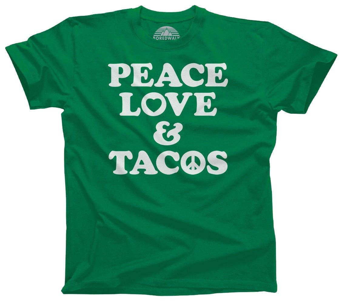 Boredwalk - Wholesale Screen Printed T-Shirt - Men's - Men's Peace Love and Tacos T-Shirt7