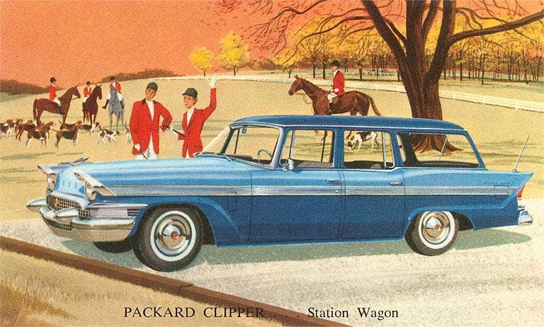Found Image Press – wholesale Stationery/notecard set – Greeting Card KE-07 Packard Station Wagon0