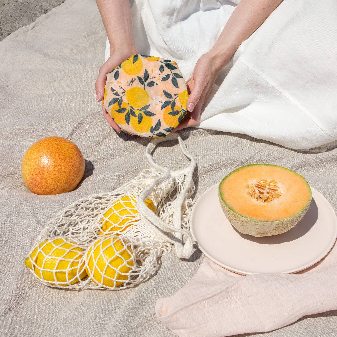 Goldilocks Goods - Wholesale Food Storage Wrap/Bag - Beeswax Food Wraps: Amalfi Lemons Set of 33