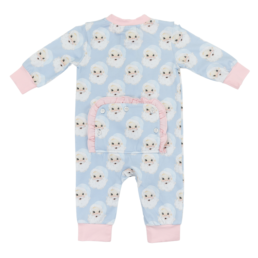 Cypress Row Childrens - Wholesale Jumpsuit - Baby - Santa Baby Girls Pink Zippy Lounge1