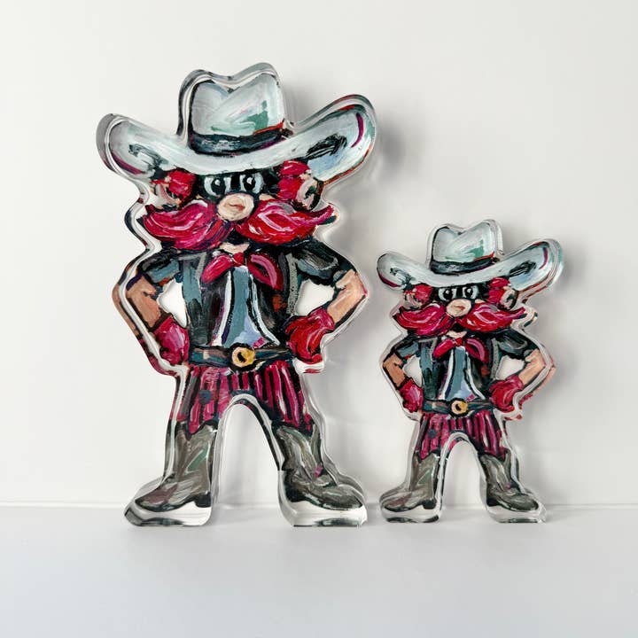 Chelsea McShane Art - Wholesale Decorative Tabletop Object - "Raid & Rally" acrylic