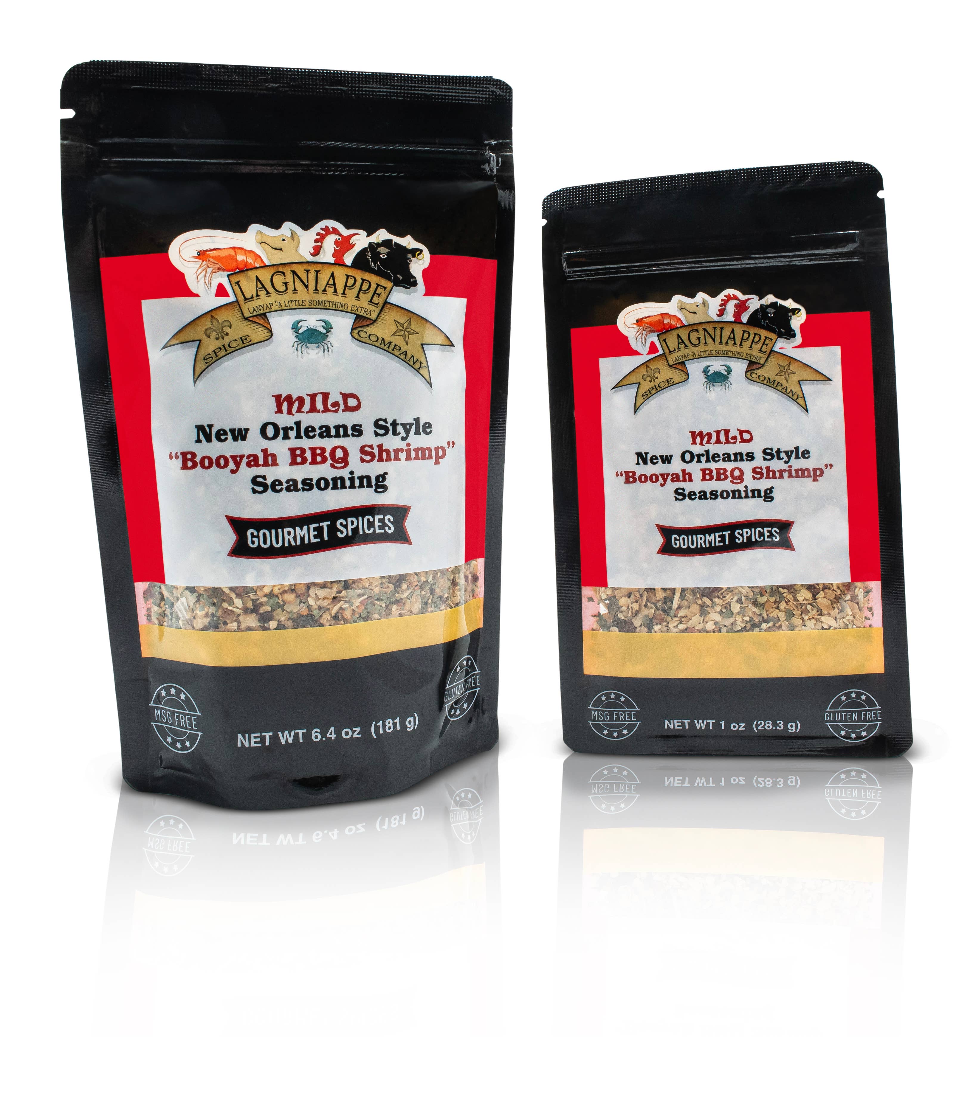 Lagniappe Spice & Tennessee Spice Company - Wholesale Dried Spice Mix - Mini Packs - Mild Booyah BBQ Shrimp (Lagniappe label) 1.0 oz