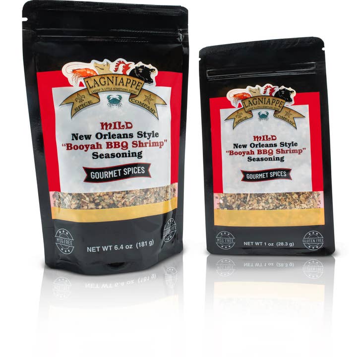 Lagniappe Spice & Tennessee Spice Company - Wholesale Dried Spice Mix - Mini Packs - Mild Booyah BBQ Shrimp (Lagniappe label) 1.0 oz0