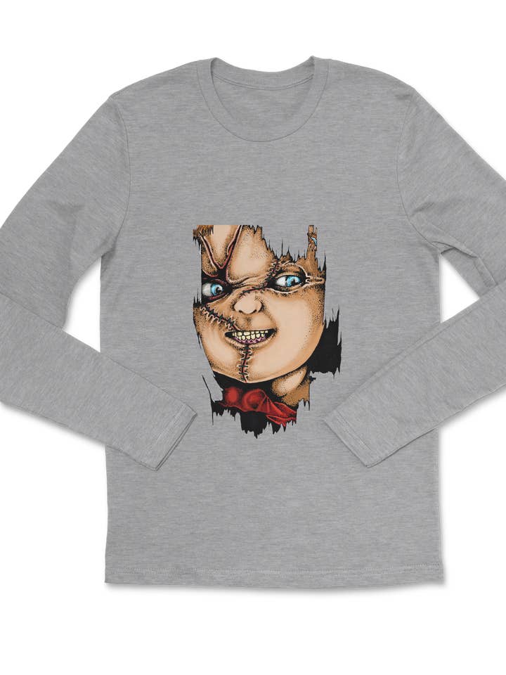 Chucky Face Cotton Long Sleeve T-Shirt for wholesale by KNK Future