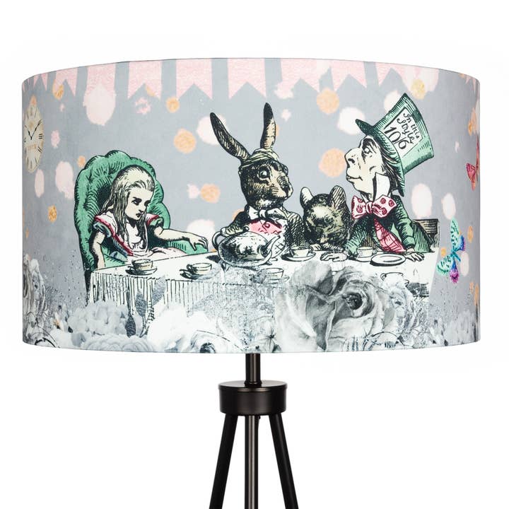 Alice in Wonderland Lampshade - Grey for wholesale by Kitsch Republic