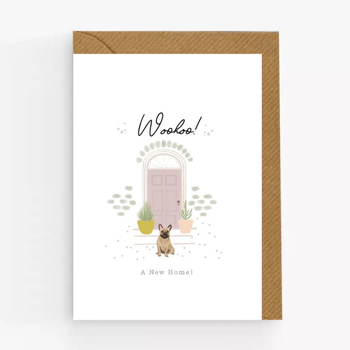 New Home With Dog Card for wholesale by Moonbean Designs