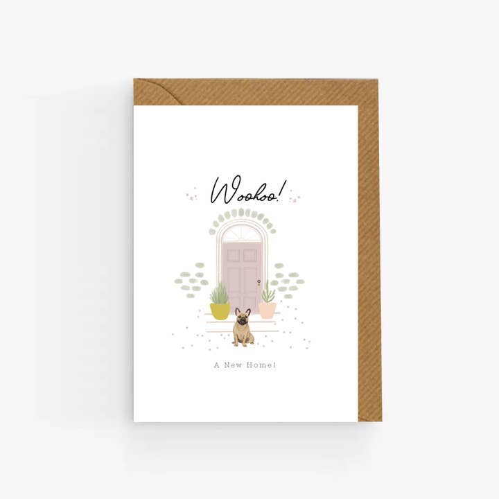 New Home With Dog Card for wholesale by Moonbean Designs