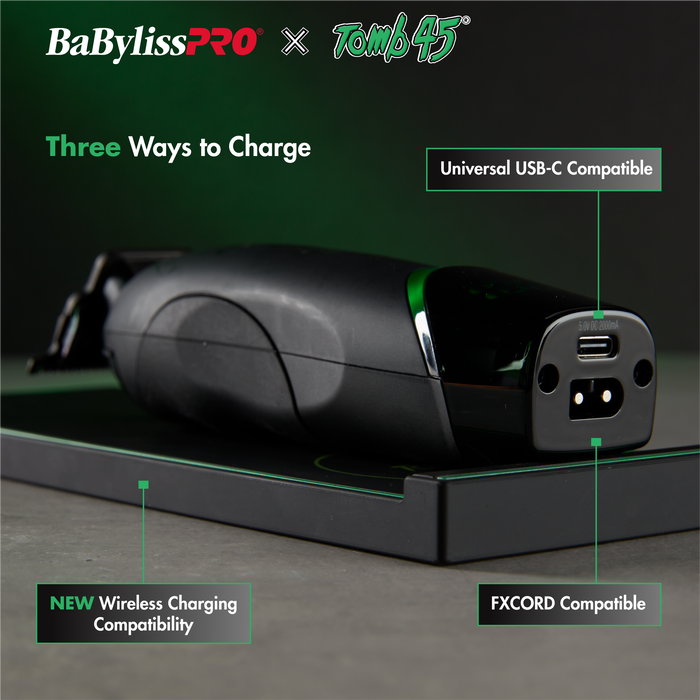 Salon Equipment Pros - Wholesale Electric Shaver - Men's - BaByliss PRO x Tomb45 Professional Wireless-Charging Trimmer3