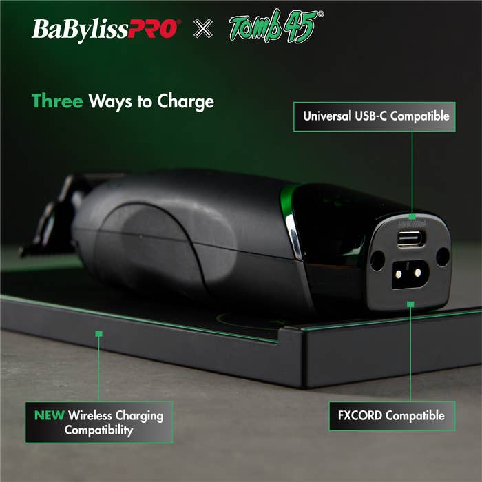 Salon Equipment Pros - Wholesale Electric shaver – Men’s - BaByliss PRO x Tomb45 Professional Wireless-Charging Trimmer3