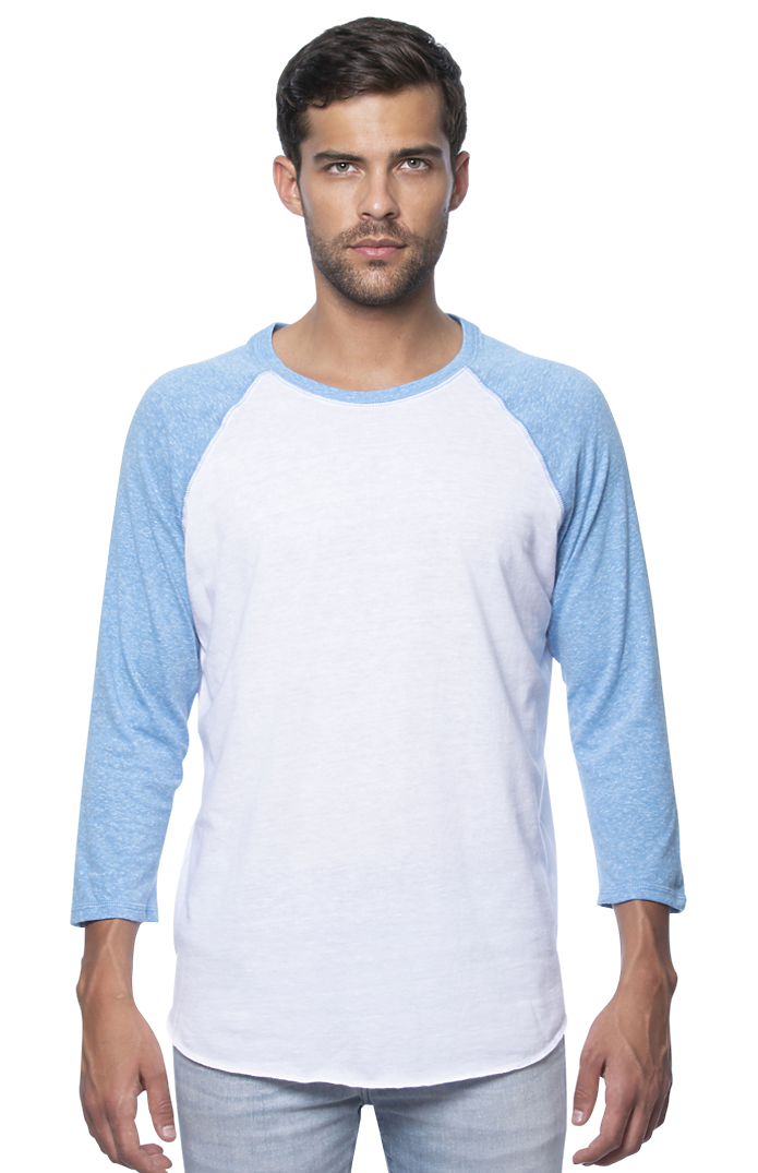 Royal Apparel - Wholesale T-Shirt - Men's - UNISEX TRIBLEND RAGLAN BASEBALL SHIRT2