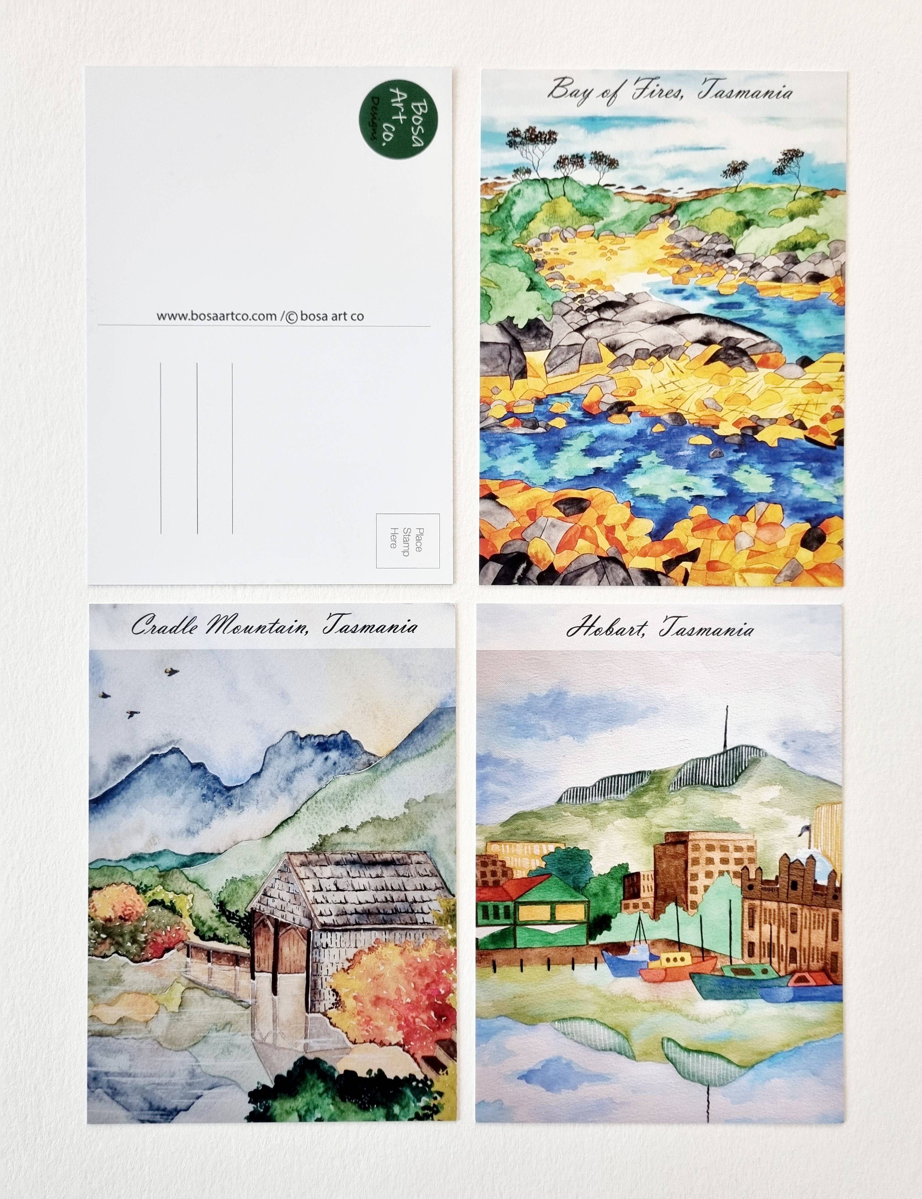 Bosa Art Co - Vente Cartes postales - Cartes postales de Tasmanie - Cockle Creek2