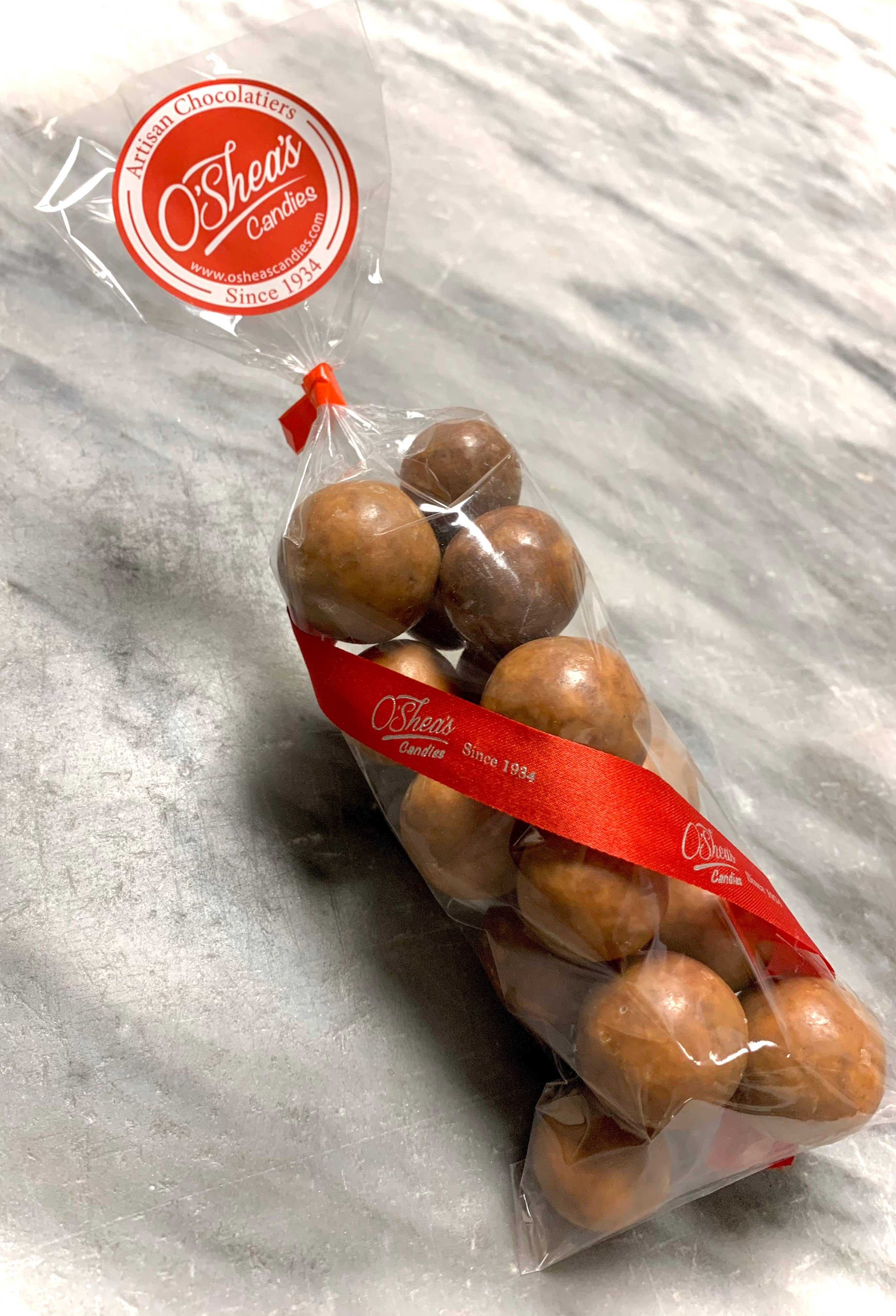 O'Shea's Candies Sweet Shop - Wholesale Chocolate Covered Sweets - Malt Balls Old Fashioned Triple Dip Peanut Butter 1/3 Pound2