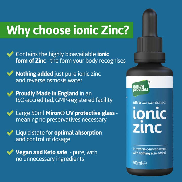 Nature Provides – wholesale Oral supplement/vitamin – Ultra Concentrated liquid ionic Zinc sulphate (15mg) - 50ml
