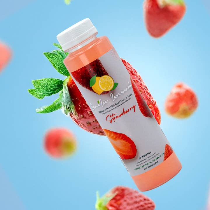 LemiLee Lemonade - Wholesale Fruit Juice - Strawberry Lemonade 12 Pack Bottles0