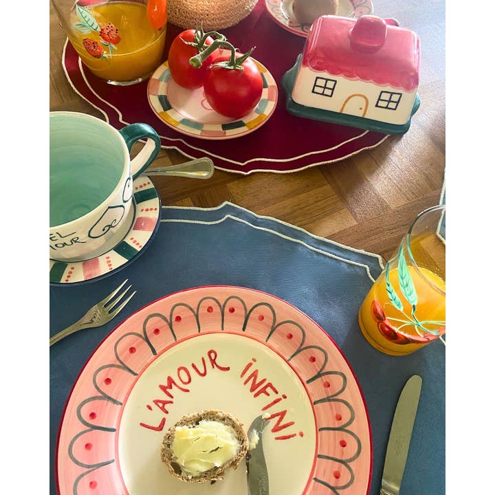 ACTOS - Wholesale Butter Dish - 'La petite maison' ceramic Butter dish5