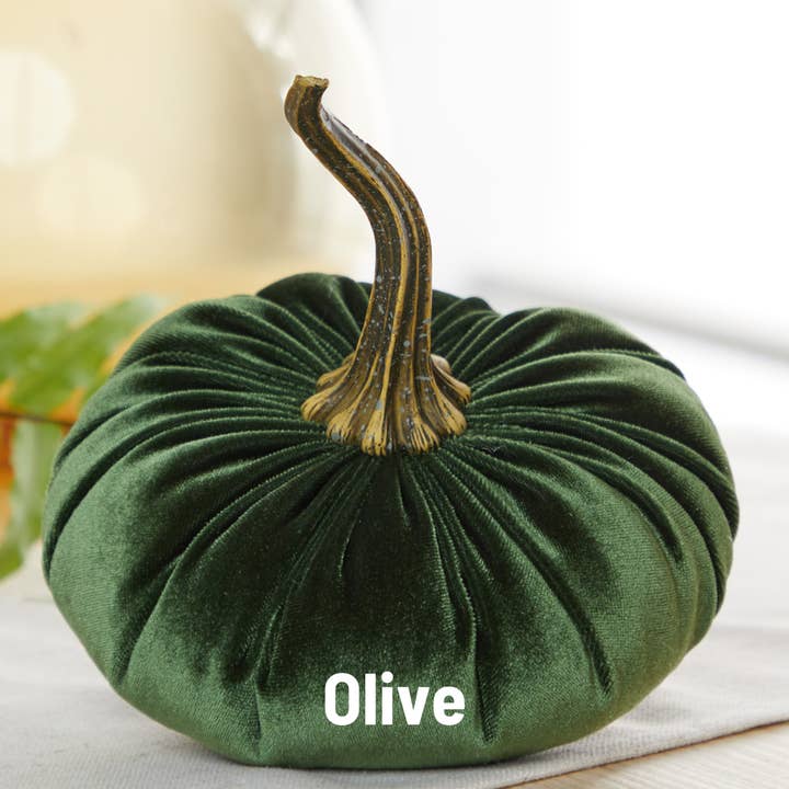 Your Heart's Content - Wholesale Decorative Tabletop Object - Pumpkin Large Velvet, Fall Mantel Decor, Halloween Table12