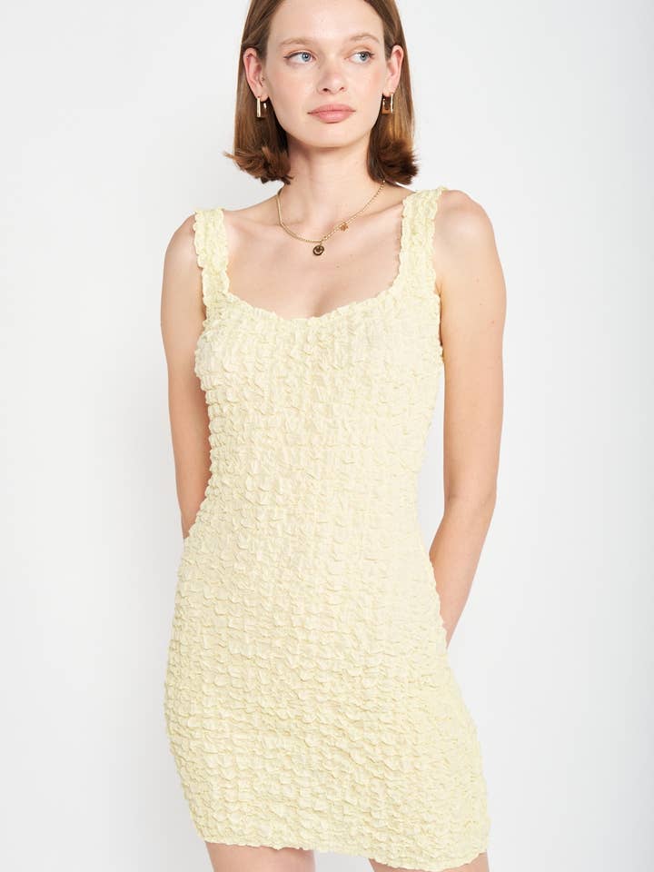 SMOCKAD ÖPPEN RYGG MINIKLÄNNING för wholesale av Emory Park