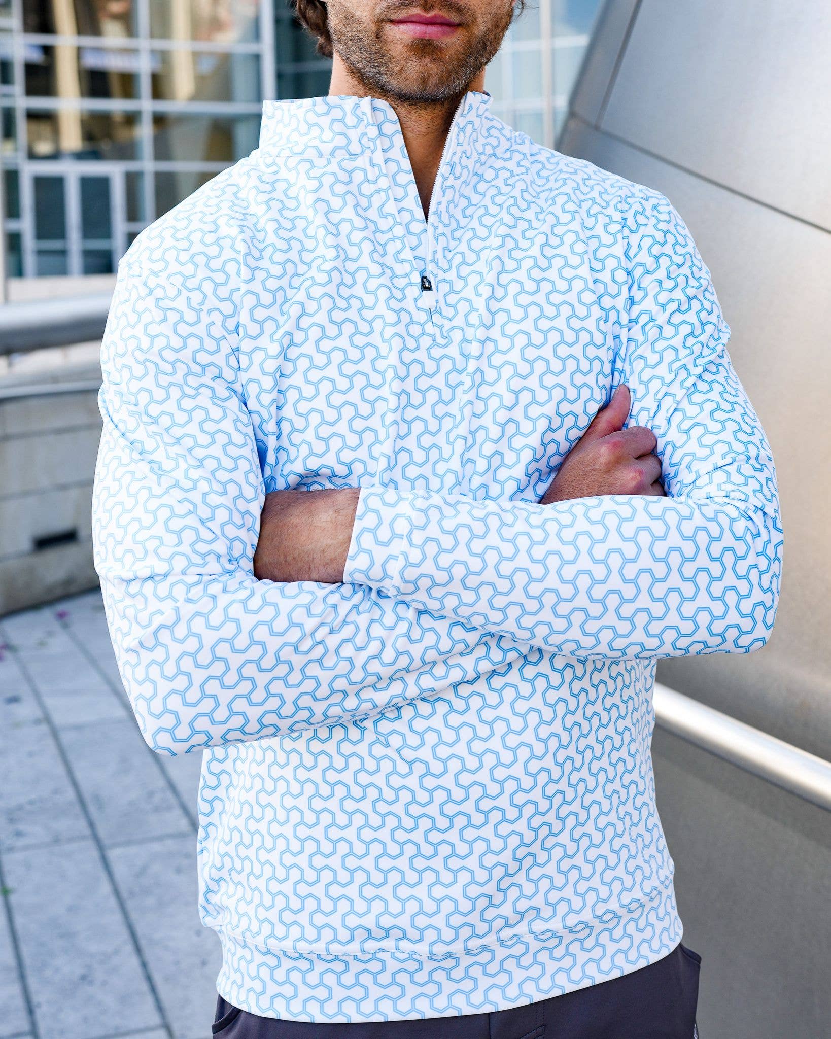 USA Palm - Wholesale Sweatshirt - Unisex - Cloud 1/4 Zip3