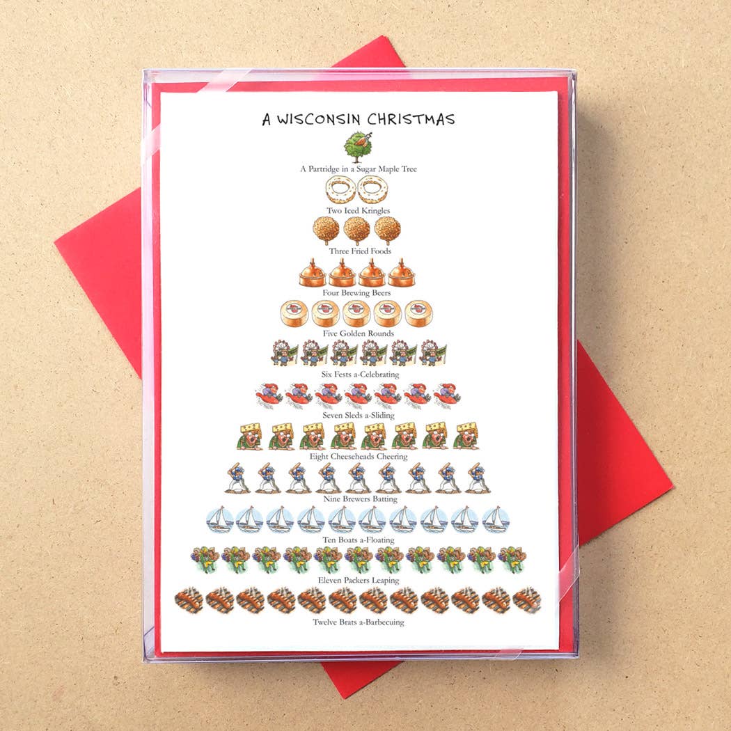 Allport Editions – Großhandel Weihnachtskarte – „Staaten: 12 Days of Christmas“ -Boxkarten — ALLE 50 BUNDESSTAATEN!51