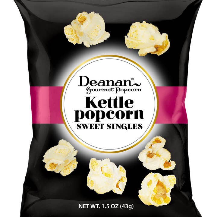 Deanan Gourmet Popcorn - Wholesale Popcorn - Kettle Sweet Singles - 100 Count - 1.5 Cup Bags0