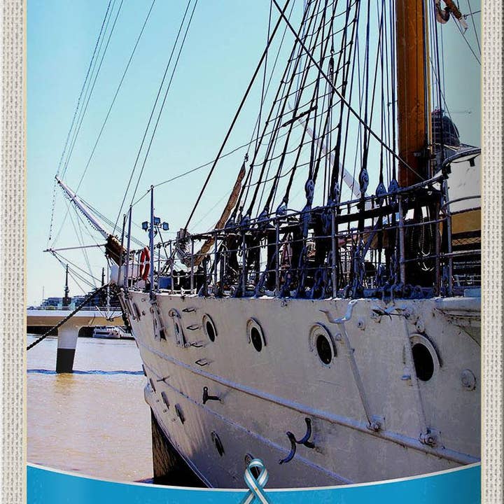 Femer – Großhandel Schilder – Blechschild Reise 20x30 cm Buenos Aires Argentinien Schiff Schild tin sign