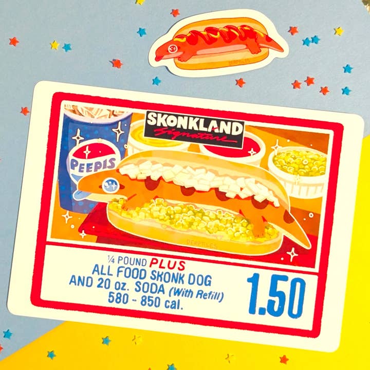 Skonkland Hotdog Combo Print for wholesale by Derptiles
