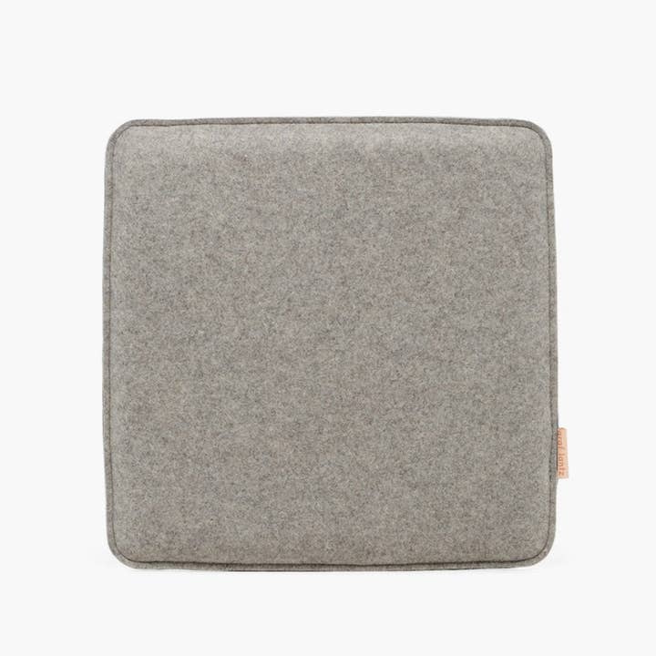 Zabuton Merino Wool Felt Square Seat Pad Granite for wholesale on Faire0