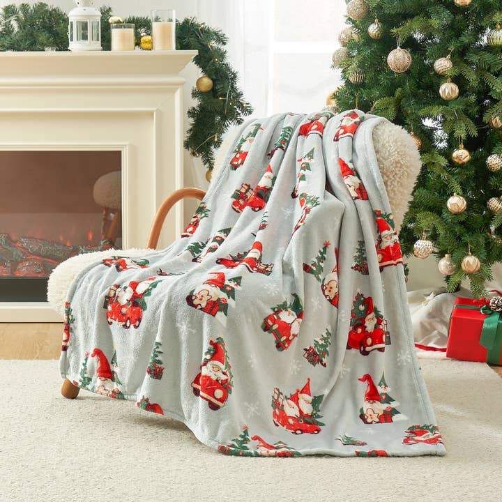 DreamValley - Wholesale Throw Blanket - CB Gnome Christmas Throw Blanket, 50*60"7