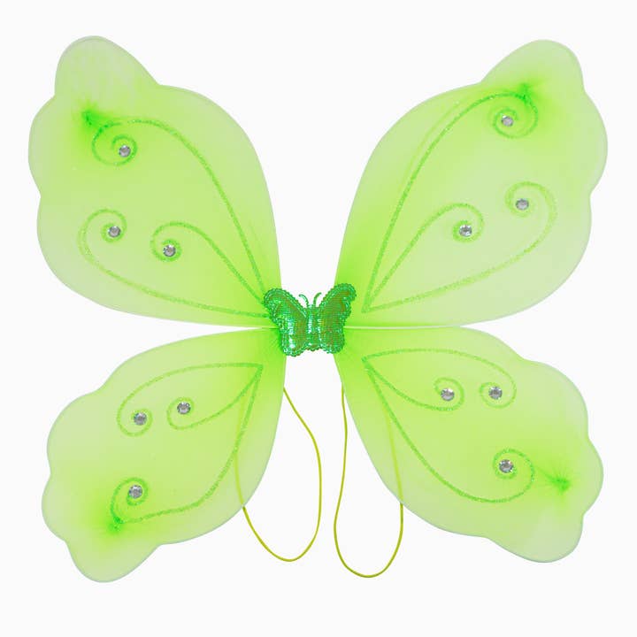 Portofino International Trading, USA - Vente Déguisement – enfant - Ailes de papillon en nylon avec élastique 19 « x 16" - Vert pomme