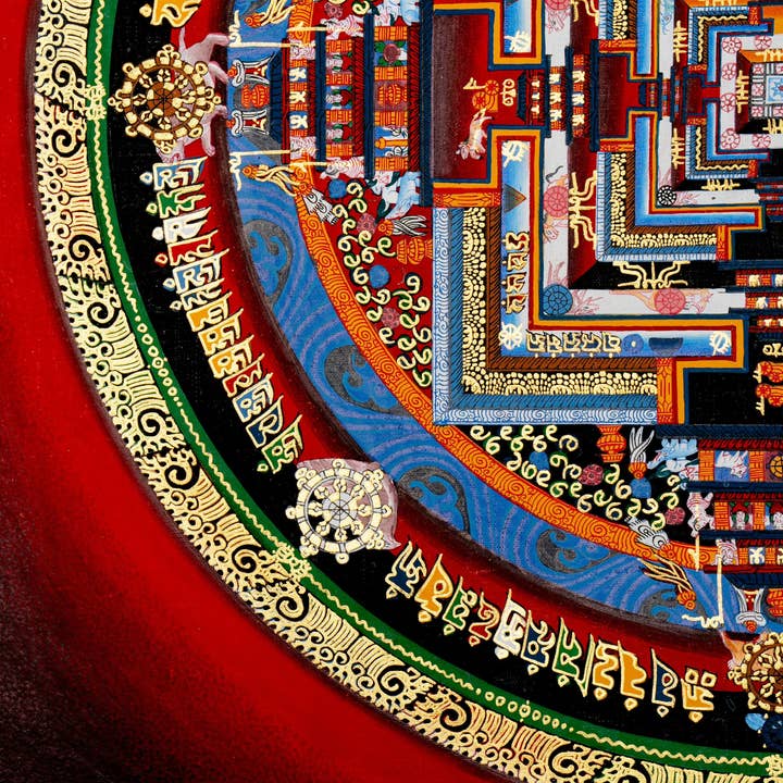 Kalachakra Mandala Thangka - Spiritual Time Mandala for wholesale by Boudha Stupa Thanka Centre