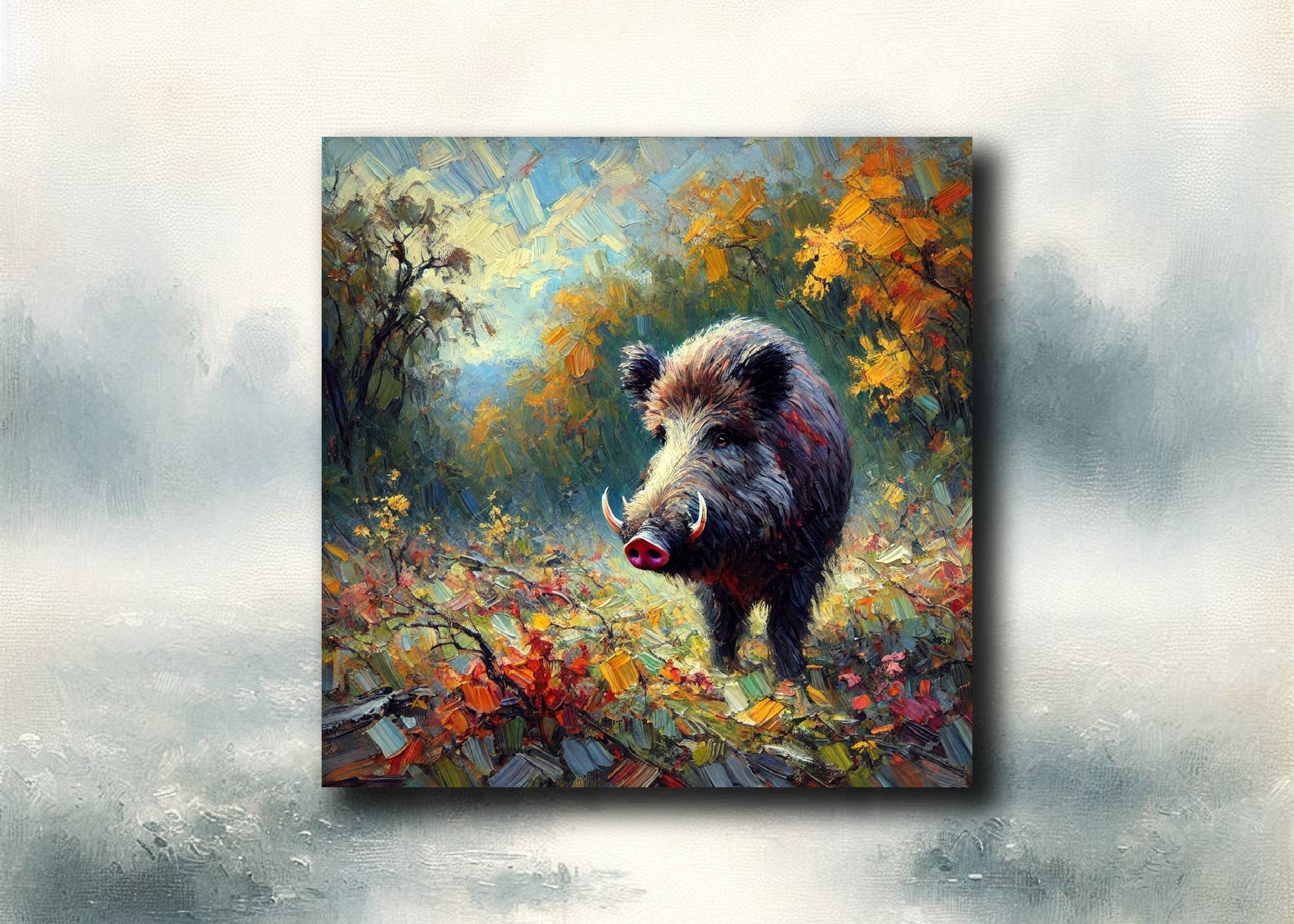 frostedgrey - Wholesale Magnet - Wild Boar Fridge Magnet 55x55mm0