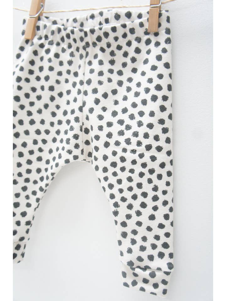 Willbirdbaby - Vente Legging tendance – enfant - Leggings - Leggings pour bébés, tout-petits et enfants, imprimé à pois, noir A4