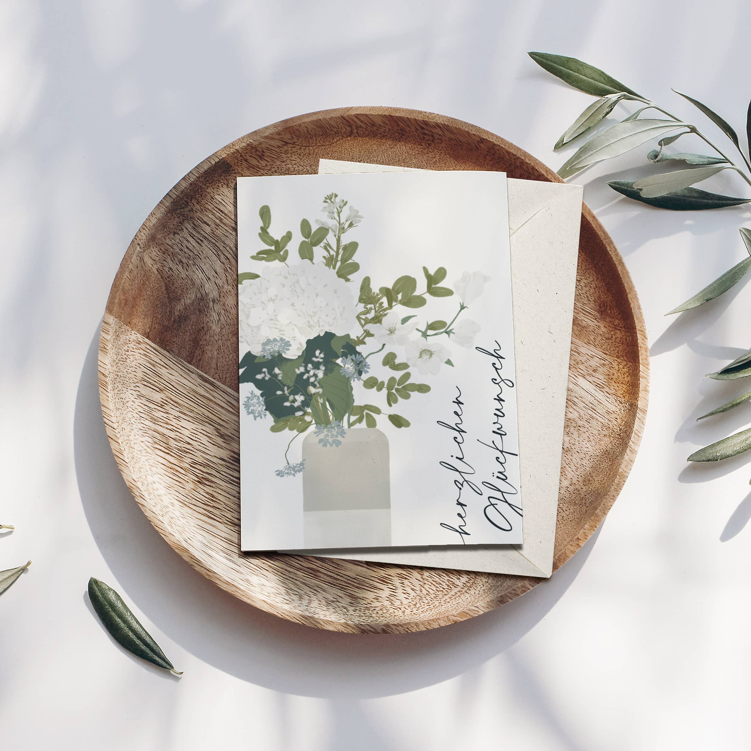 Wildblumen Atelier - Wholesale Congratulations Card - Greeting card congratulations vase with flowers, FSC1