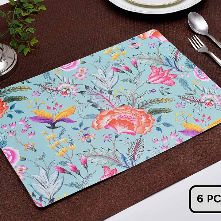 Set of 6 Cork Back Placemats, 12"X17" for wholesale by Decozen