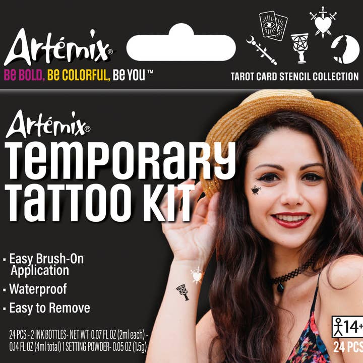 Kit de tatouage temporaire Artémix 24 pièces : Tarot pour la vente par Artemix Body Art