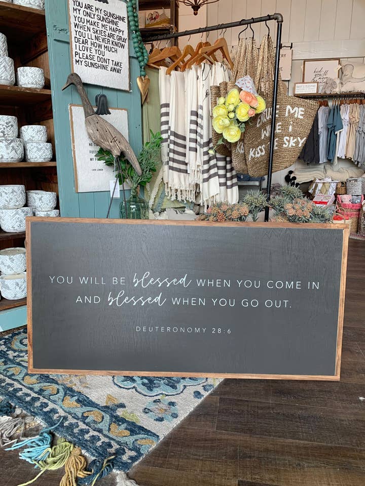 You Will Be Blessed When You Come In Wood Sign for wholesale by The Shed Interiors