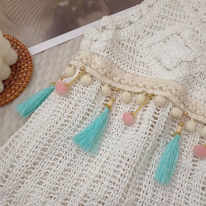 Funkyrel® Atzbranding Limited - Wholesale Knit Top - Women's - Vintage Fringe Hollow-Out Sleeveless Knit Vest