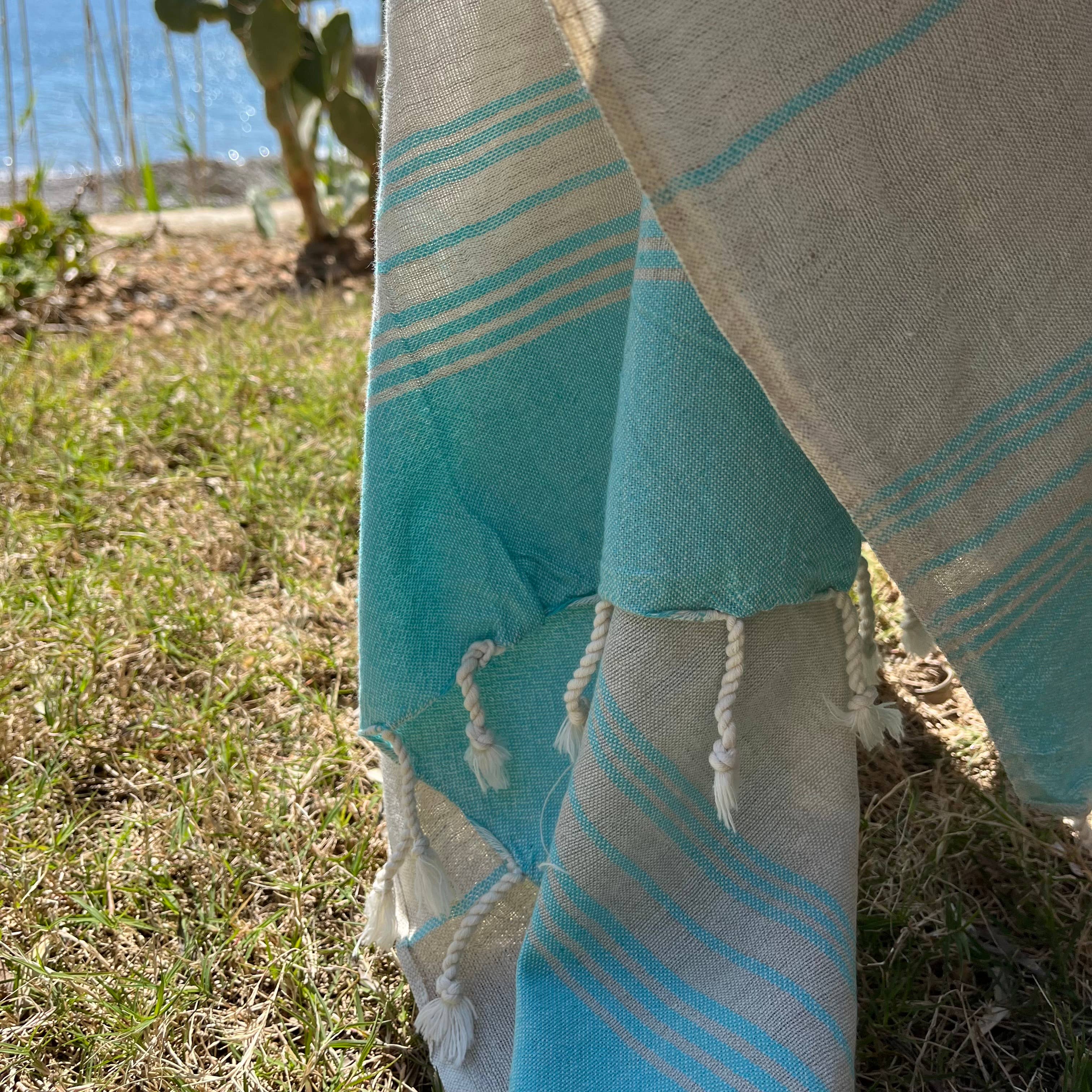 loom.ist – Großhandel Badetuch – Karya Leinen Strandtuch / Türkisches Handtuch30