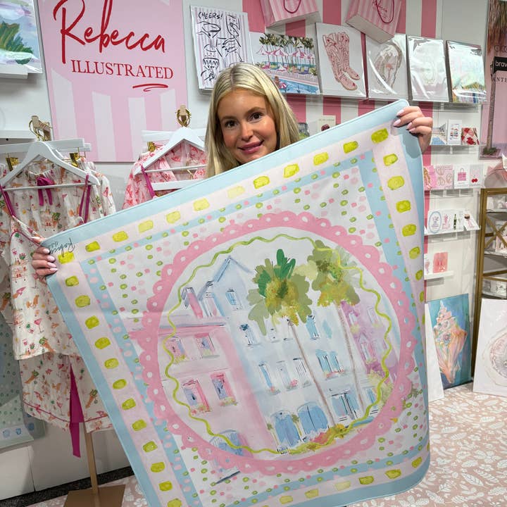 RAINBOW ROW-MAHJONG MAT for wholesale by Rebecca Illustrated